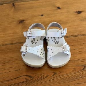 White Footmates sandals